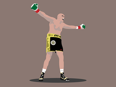 Fury boxing design flat fury icon illustration illustrator minimal sport tyson vector