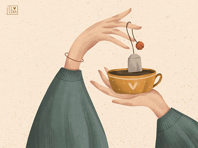 COSINESS tea cozy hands illustration