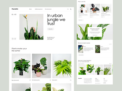 Plants044 - E-commerce website concept design e commerce figma interaction ui