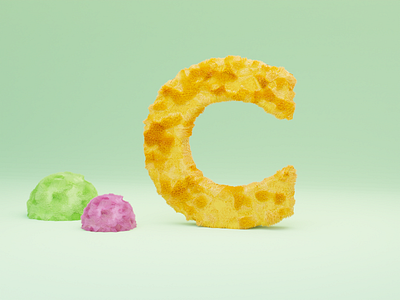 C for Cat - 36 days of type 36daysoftype 3d 3d art 3dillustration alphabet branding cat font fonts fur invite letter letters logo typo typogaphy typographic