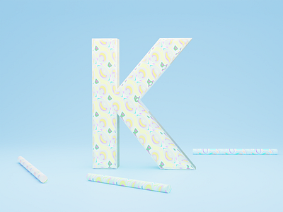 K for Kaleidoscope - 36 days of type 36daysoftype 3d 3d art 3dillustration branding font font design fonts illustration logo typogaphy