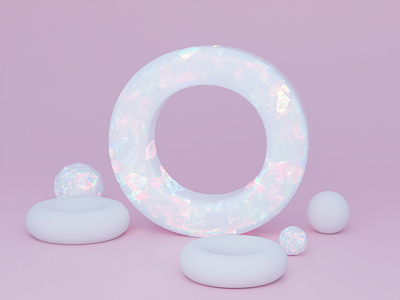O for Opal - 36 days of type 36daysoftype 3d 3d art 3dillustration background branding composition donut font font design fonts illustration logo o opal typogaphy zero