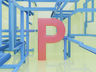 P for Pipes - 36 days of type 36daysoftype 3d 3d art 3dillustration branding font fonts illustration logo pipe pipes typogaphy