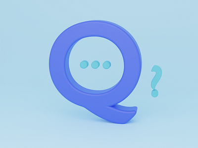 Q for Questions - 36 days of type 36daysoftype 3d 3d art 3dillustration branding font font design illustration logo typogaphy