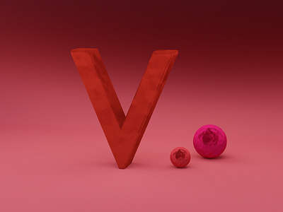 V for Velvet - 36 days of type 36daysoftype 3d 3d art 3dillustration branding font font design fonts logo typogaphy