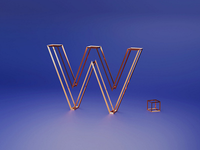 W for Wireframe - 36 days of type 36daysoftype 3d 3d art 3dillustration branding font font design fonts logo typogaphy