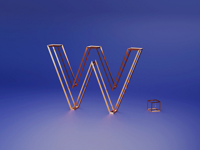 W for Wireframe - 36 days of type