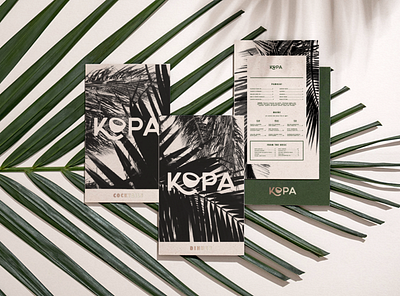 KOPA branding branding design design foiling graphic design hospitality design logotype menu design restaurant branding typography visual identity