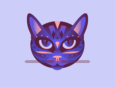 Geometric cat animal art cat geometric graphic illustraion interpretation personal project vector