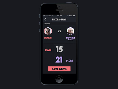 Record Game app apple design incredipixel ios7 mobile statslete ui ux