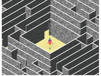 Isolation Maze adobe illustrator branding design digital design illustration illustrator iso maze rhino rhino3d