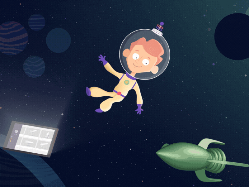 Space Ranger astronaut astronaut animation kid planet rocket rocket animation stars space space ranger universe