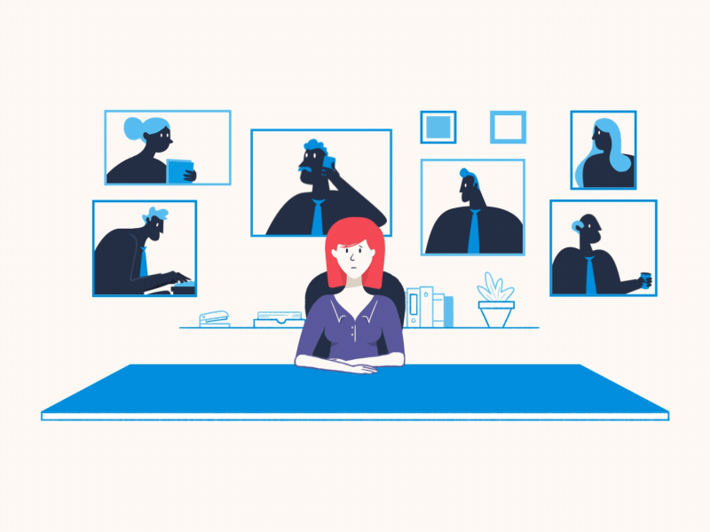 Paperworkout! ae animation character design gif girl character office office animation office girl office woman papers redhead