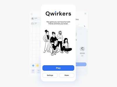 Qwirkers Mobile Game branding ui