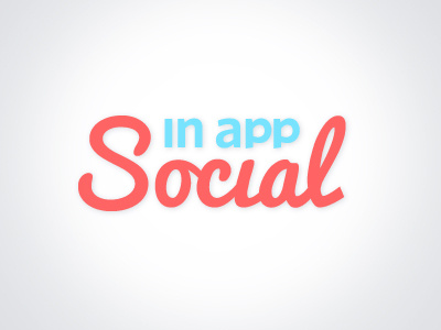 In App Social logo blue logo logotype red social