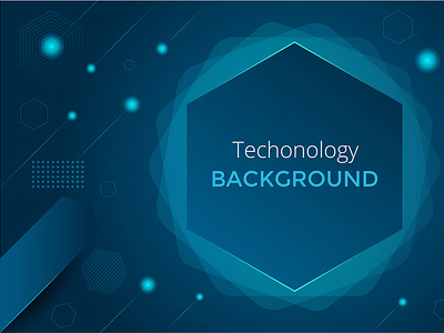 Technology Abstract Background With Hexagonal Shape