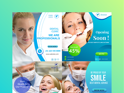 Dentist Banner for Instagram Post dentist banner dentist flyer dentists design instagram template templatedesign