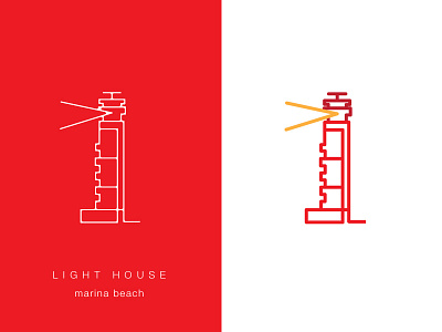 Light House @ Marina Beach - Chennai chennai lighthouse lines minimalsit