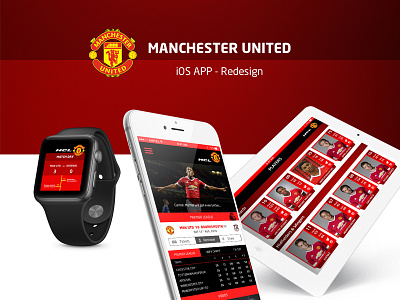 Manchester United Utd iOS app redesign elo elocaricatures ios iosappredesign manchesterunited manutd