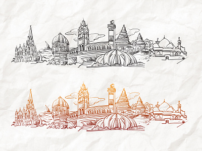 Chennai Landmarks - Sketch