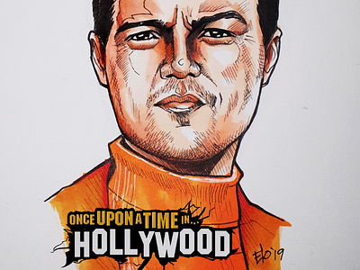 Once upon a time in Hollywood marker sketch of Leonardo DiCaprio