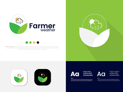 Farmer weather logo by NH Tushar | Farmer weather app logo branding graphicsdesign logo logo design logo designer logo mark logodesign logotype modern logo design vector