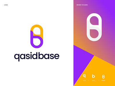 Modern Logo Design for qasid base | By NH Tushar | q + b logo branding colorful flat logo gradient logo graphicsdesign illustration letter logo logo designer logo mark logotype minimalist logo mobile modern logo modern logo design q qb logo two color logo ux vector yellow logo