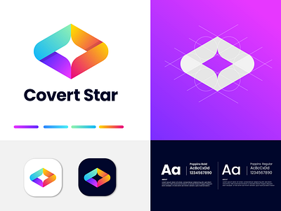 Covert Star logo | By NH Tushar branding colorful logo covert star gradient icon gradient logo graphicsdesign illustration letter logo logo logo designer logo mark logotype mobile modern logo design star logo ui ui design uidesign uiux vector