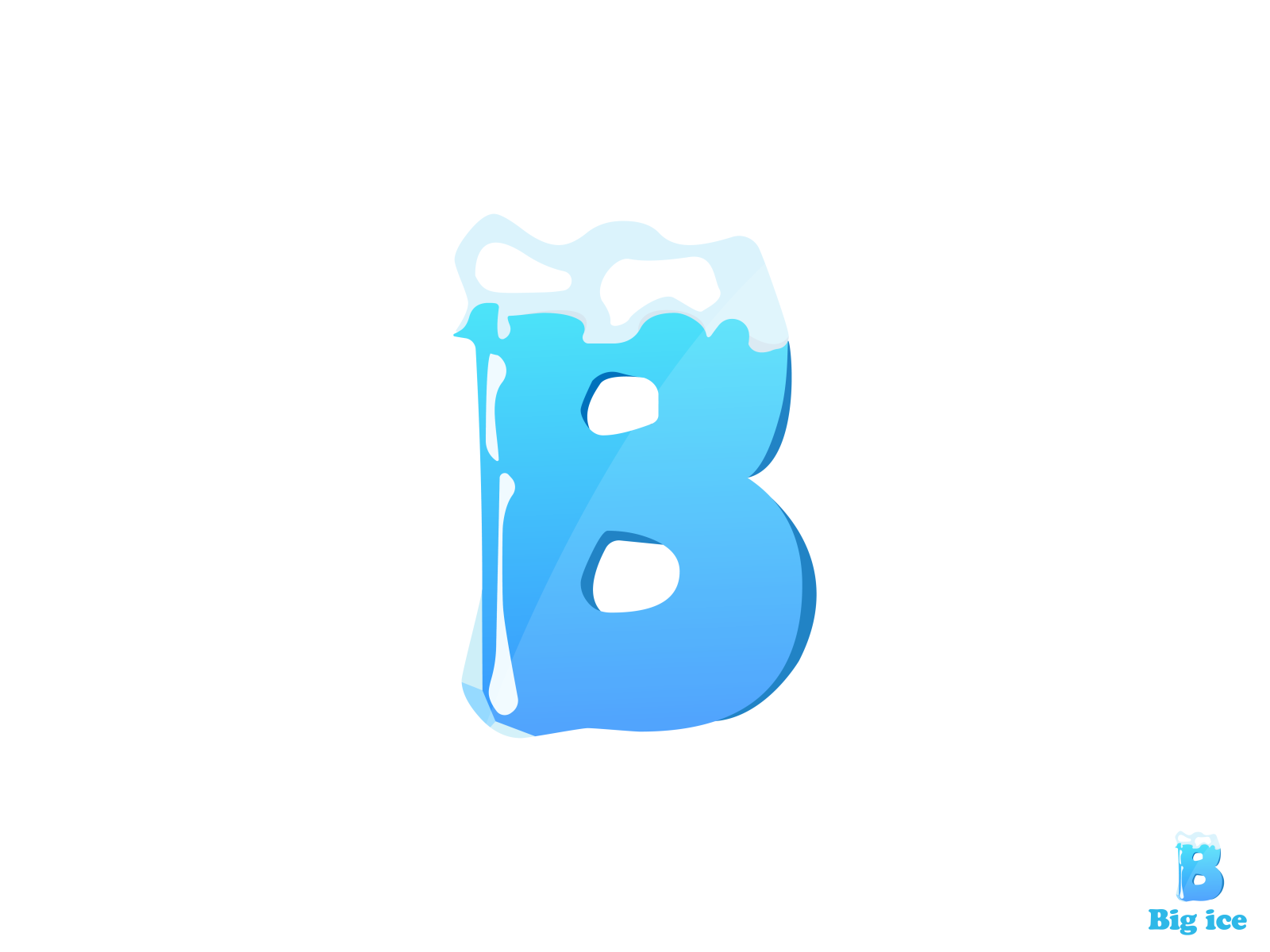 Big ice logo | B letter logo by NH Tushar on Dribbble