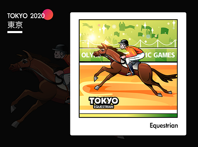 Equestrian design equestrian horse illustration olympic games tokyo tokyo olympics tokyo2020
