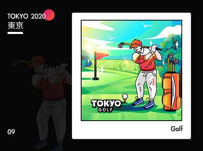 Golf design icon illustration olympic games olympics sports ui
