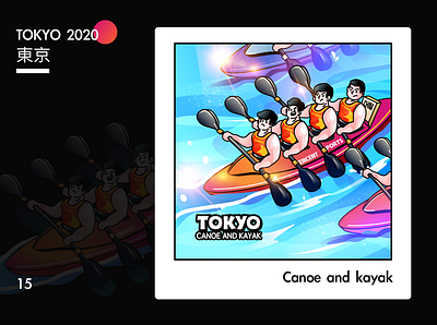 Canoe and kayak canoe and kayak design icon illustration olympic games sports ui