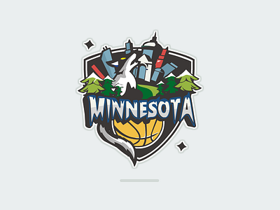 MIN basketball icon logo min minnesota minnesota timberwolve nab