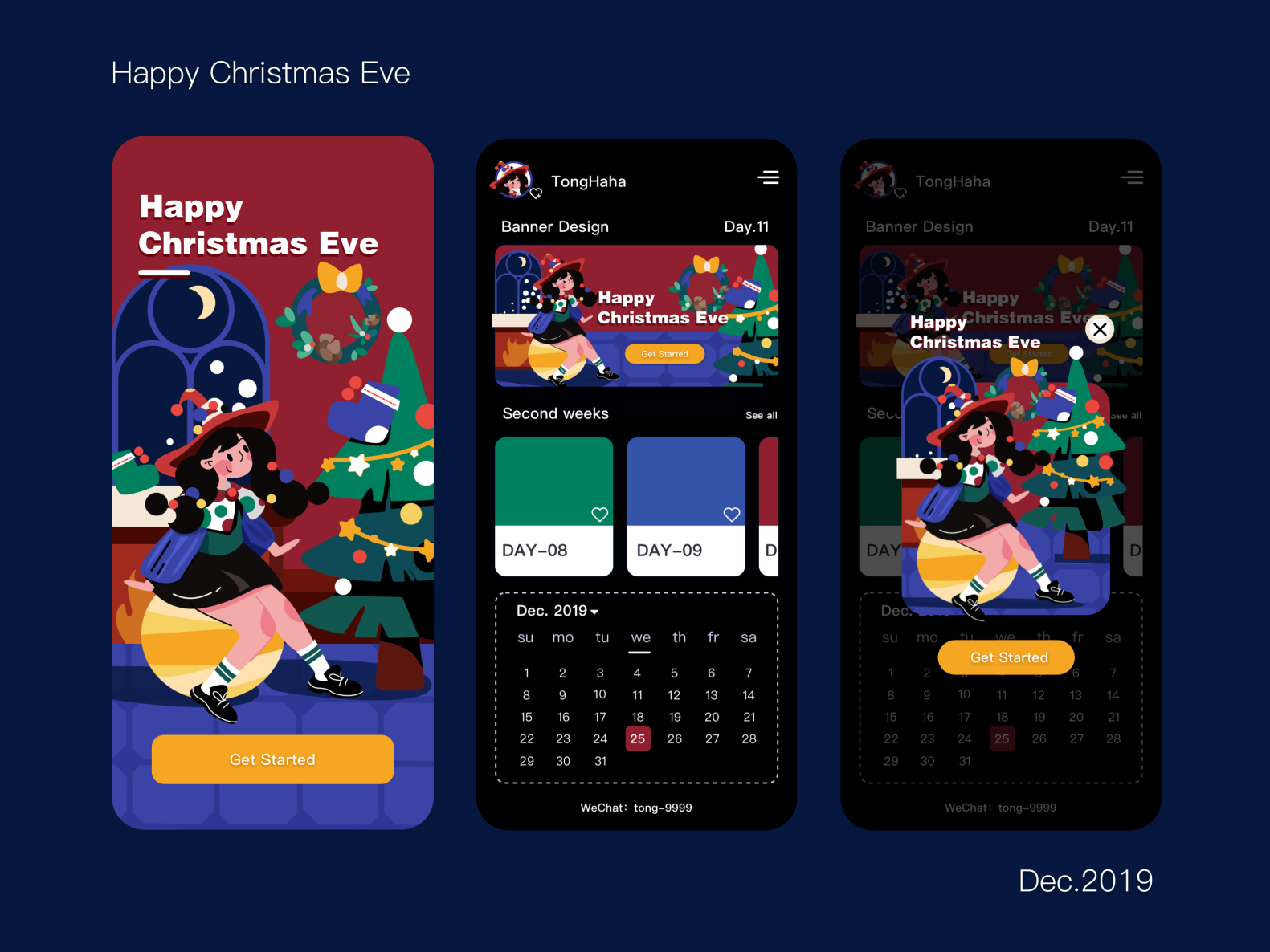 Happy Christmas Eve by Tong on Dribbble