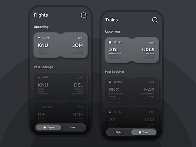 Travel Ticket Booking App UI