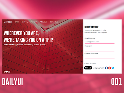Daily UI challenge 001 - Sign Up Page dailyui dailyui001 design frontend signup ui ux webdesign webdevelopment