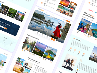 Travel Agency Home page agency creative digital agency design digital agency home page landing page travel travel agency trip ui ui ux uiux