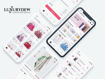 LuxuryDew - Ladies Materials Ecommerce App UI