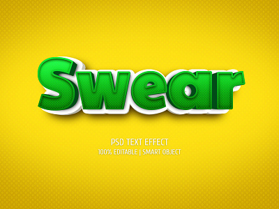 3D Editable Text Effect | Swear