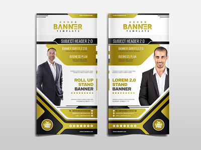 Corporate Duo Banners | Premium banner branding brochure business design design graphic design illustration logo premium rollup banner ui web banner