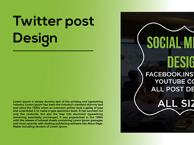 Twitter Post Design banner ad facebook cover illustration web banners youtube banner