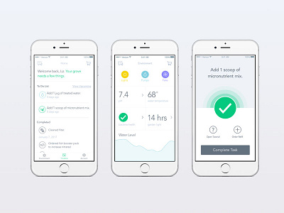 Gardening Companion - Dashboard conversational dashboard ios iot iotcontrols pastel smarthome tasks todo