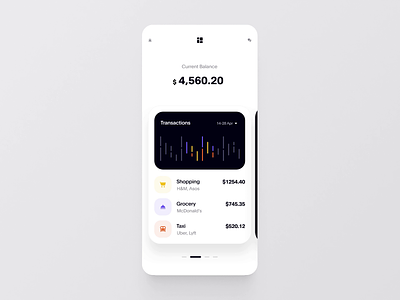 Finance App animation app balance banking budget chart design finance mobile motion purrweb react native ui ux