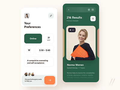Mental Health Online Therapy App app design doctors health healthcare help mental health mobile mvp patients physiotherapy provider purrweb react native startup support ui ux