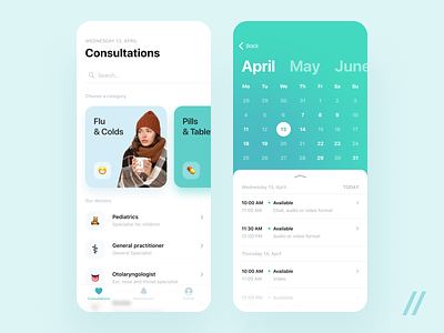 Your Personal Healthcare Provider Online app appointments calendar care consultation design doctor health healthcare homepage medicine mobile mvp online patient purrweb react native startup ui ux