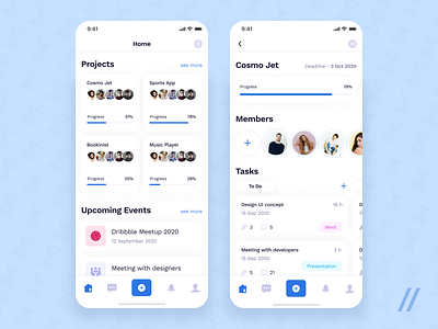 Task Management App Design app design management members mobile mvp online projects purrweb react native startup task team team management to do tool ui ux