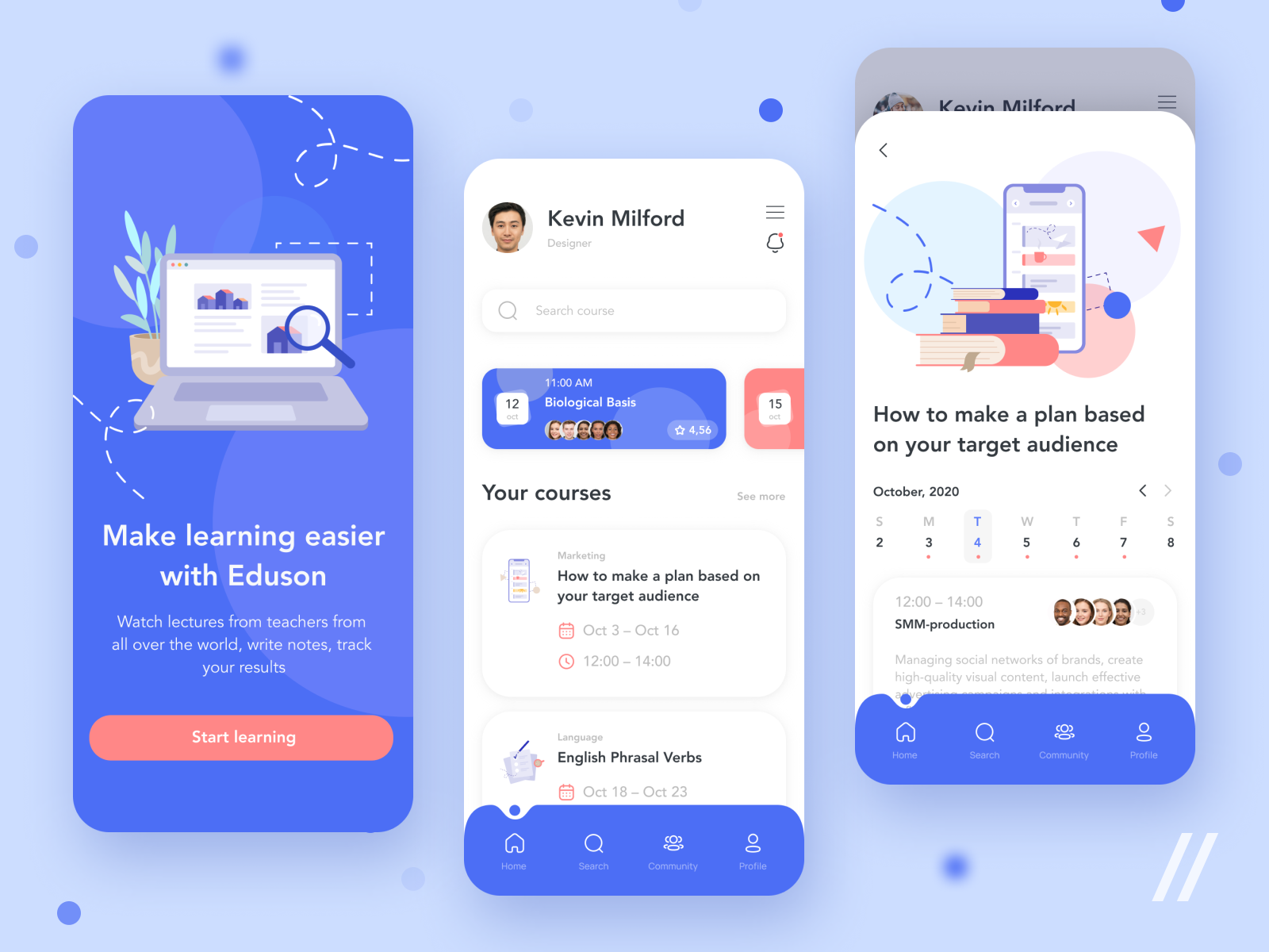 Student App Design by Purrweb UI/UX Agency on Dribbble