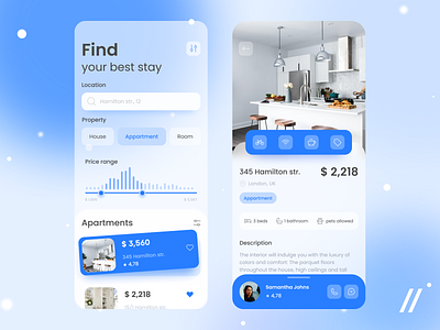 Real Estate App Design airbnb apartment apartments app design house mobile mvp online purrweb react native real estate realestate rent room search startup ui ux