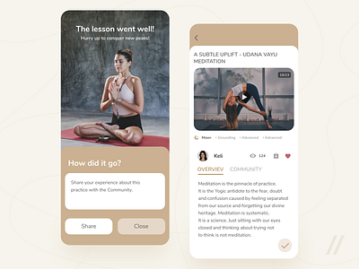 Yoga & Meditation App app design meditation meditation app mindfulness mobile mvp online purrweb react native startup ui ux wellness yoga yoga app