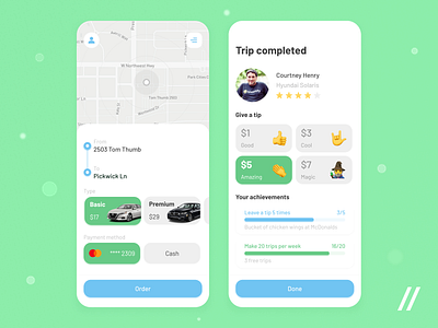 Taxi App achievements app design engagement gamification map mobile mvp online purrweb react native startup taxi taxi app ui ux